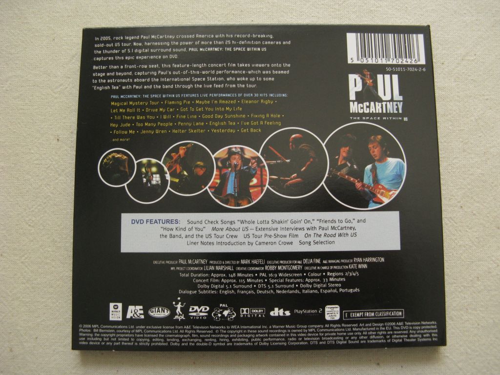 DVD Beatles Family. Paul McCartney. The Space Within Us. 2006. - фото фото фото 11