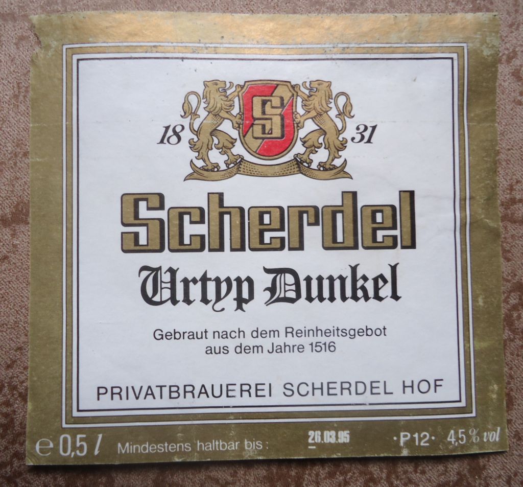 Пивные этикетки  Scherdel Bier  Germany - фото фото фото 0