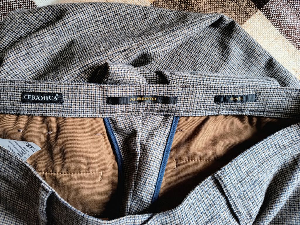 Штани Alberto Ceramica Wool Pepita Slim Fit - фото фото фото 5