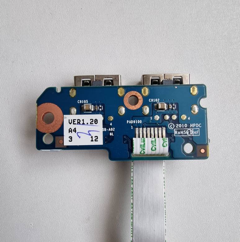 Додаткова плата USB + Шлейф "HP ProBook 4530s, 4535s" б/в Оригінал - фото фото фото 2
