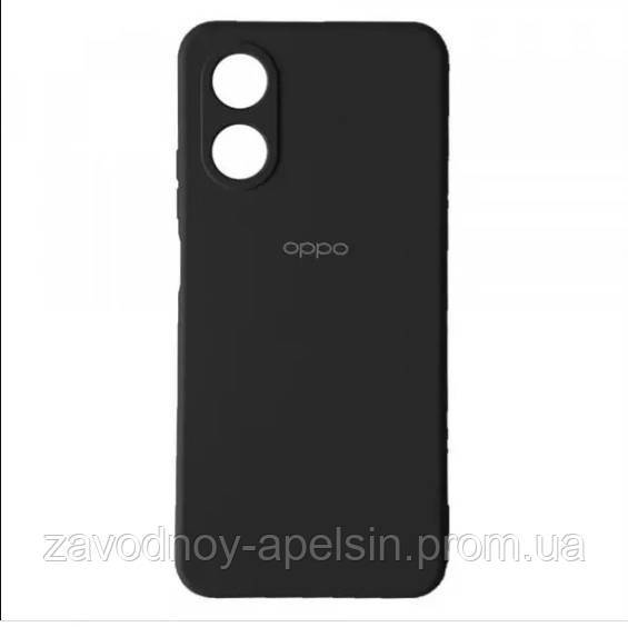 Oppo A17 Силиконовый чехол микрофибра (черный) - фото фото фото 0