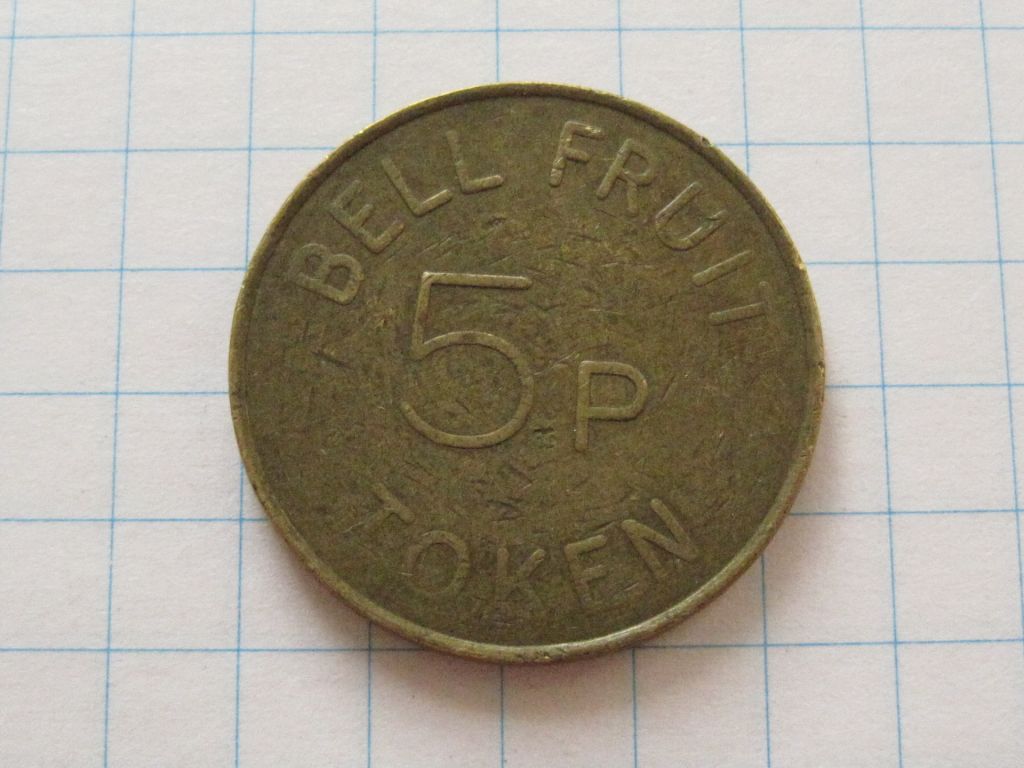 Жетон - 5 Pence Bell Fruit Token #6П2079 - фото фото фото 0