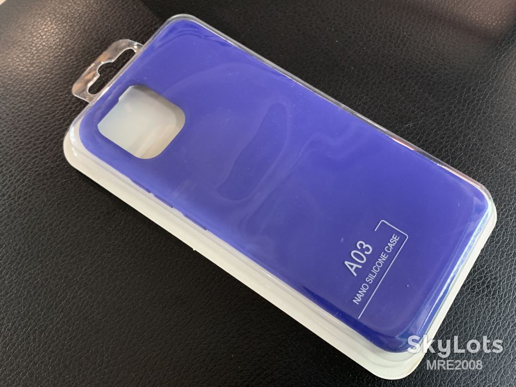 Чехол Silicone Cover для Samsung Galaxy A035 A03 neon blue - фото фото фото 1