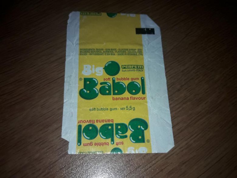 Обертка кубик Big Babol banana Турция - фото фото фото 0