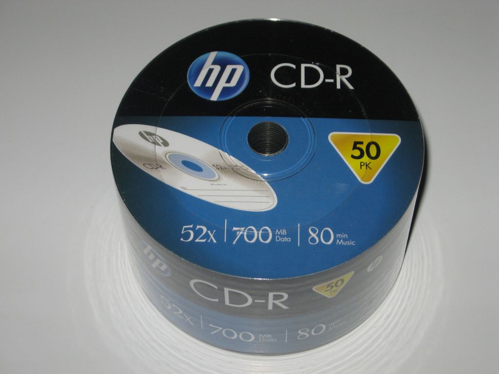 HP ( Hewlett-Packard) 50 дисков CD-R 700 MB / 80 min / 52x/.Тайвань. - фото фото фото 0
