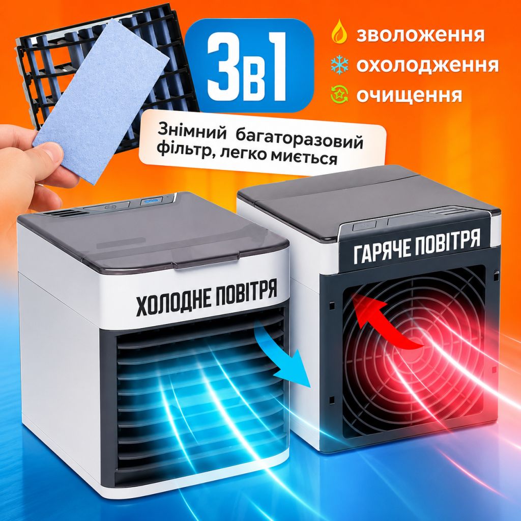 Портативний міні-кондиціонер Arctic Air Ultra настільний охолоджувач повітря із зволоженням - фото фото фото 11