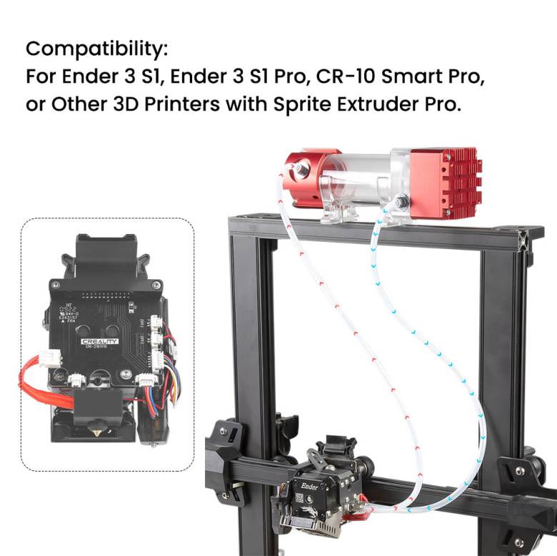 Водяне охолодження Creality CR-W01 для 3D принтера Creality Ender-3S1/PRO/PLUS/CR-10 Smart Pro Sprit - фото фото фото 0