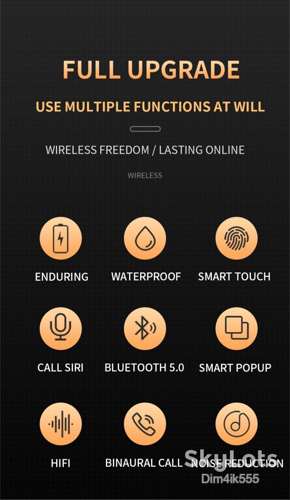 Беспроводные наушники Air Pro 6 сенсорные с кейсом Bluetooth V5.0 White / Black - фото фото фото 5