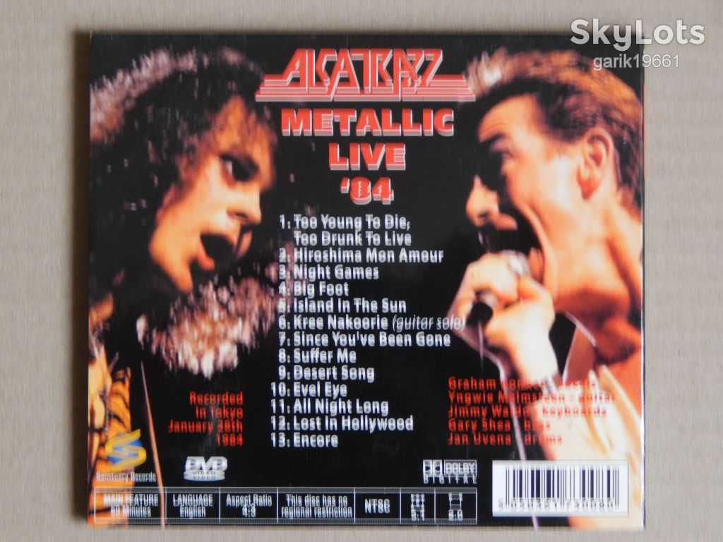 Alcatrazz ‎– Metallic Live '84 (DVD, Unofficial Release, Digipak) - фото фото фото 1