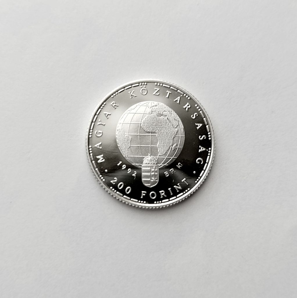 200 ФОРИНТОВ ВЕНГРИЯ 1992 состояние PROOF серебро капсула РЕДКАЯ!!! - фото фото фото 1
