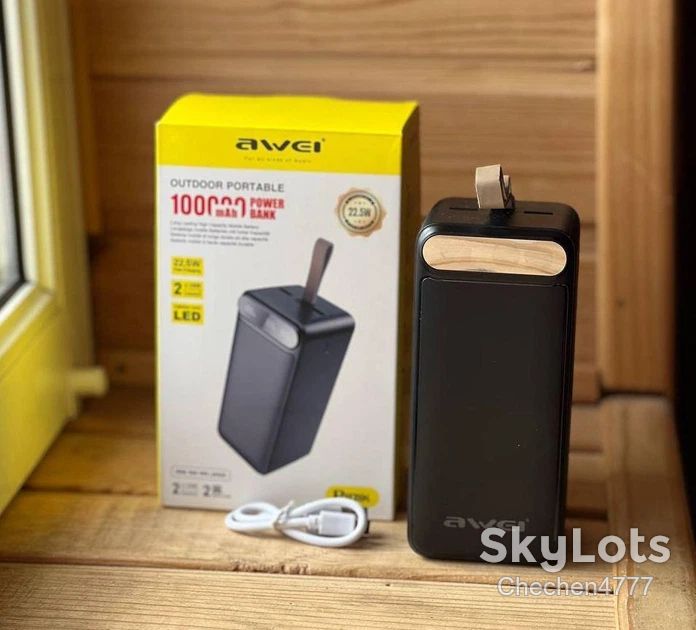 Зовнішній акумулятор Power Bank Awei P101K 100000mAh - фото фото фото 0