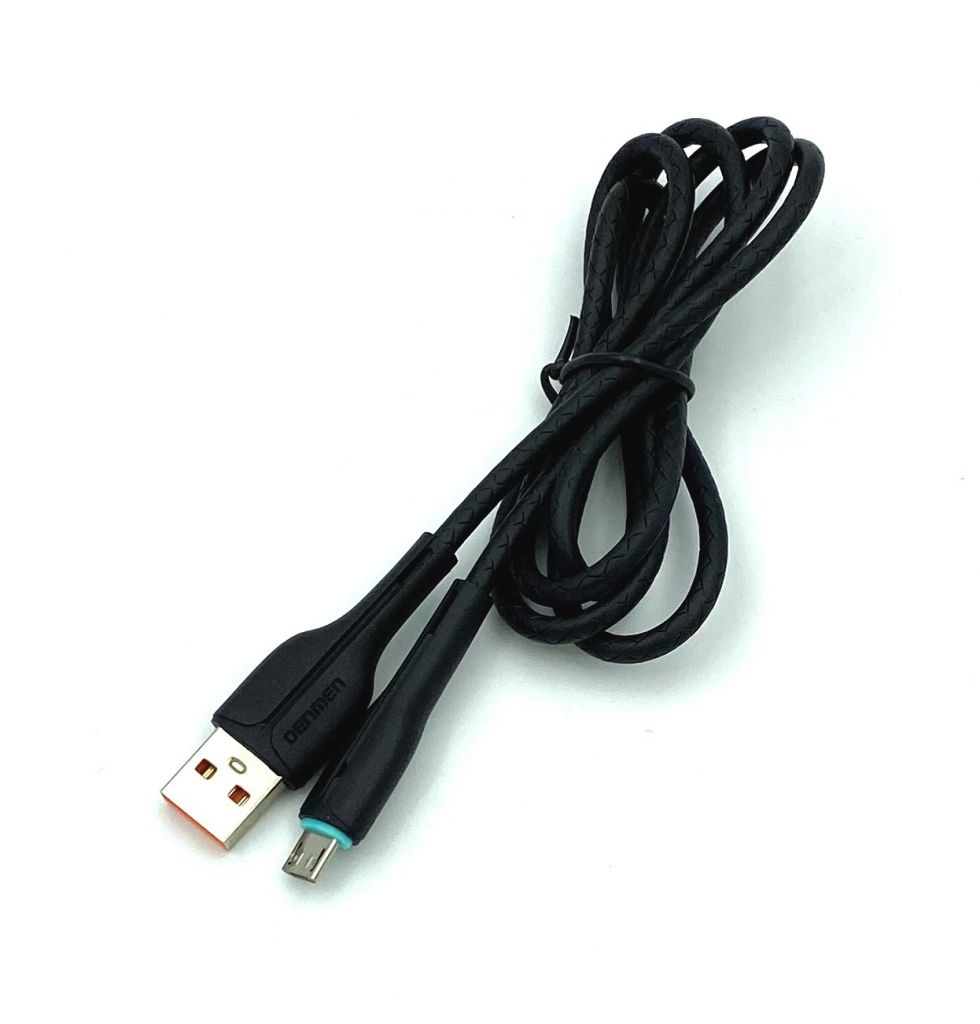 Дата кабель DENMEN D15V Micro USB Black - фото фото фото 1