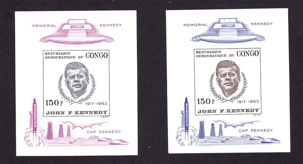Космос .  Конго  1966 г MNH - J F K - 2а блока - фото фото фото 0