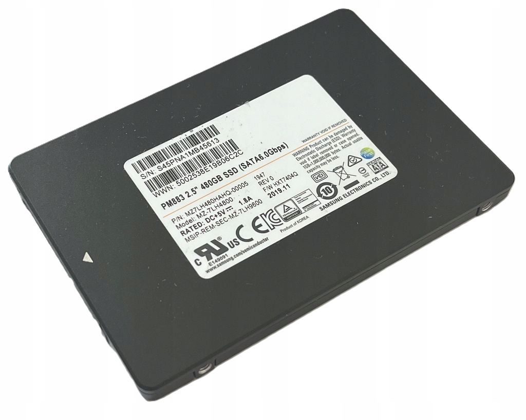 480Gb SSD  Samsung PM883 SATAIII 2.5" 98% - фото фото фото 0