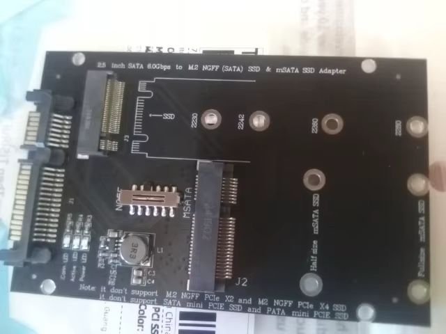 Адаптер конвертер M.2 + Msata SSD To SATA 3.0 2.5" для ПК, ноутбука - фото фото фото 0