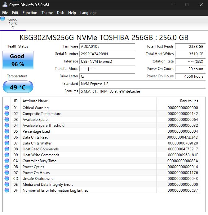 256Gb SSD Toshiba BG3 NVMe M.2 2230 - фото фото фото 1