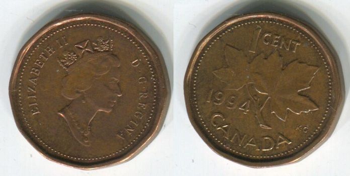 Канада 1 цент 1994 г. - фото фото фото 0