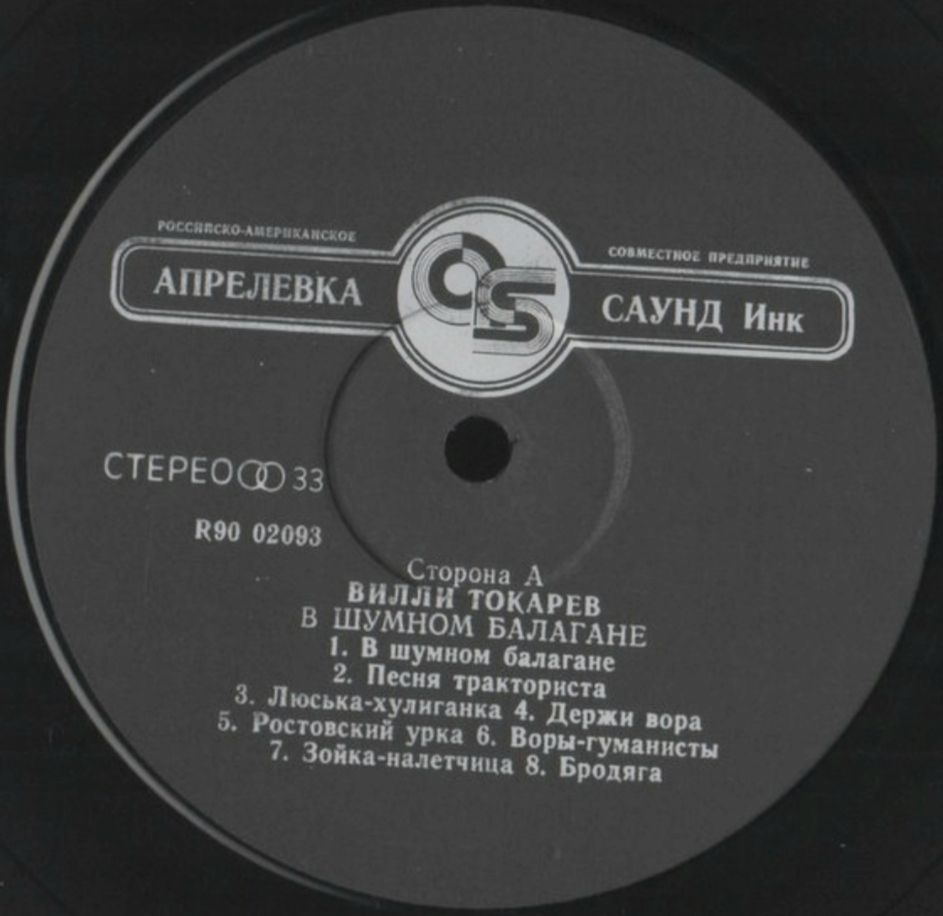 Шансон. Вилли Токарев ‎- В Шумном Балагане - 1981.    (LP). 12. Vinyl. Пластинка - фото фото фото 2