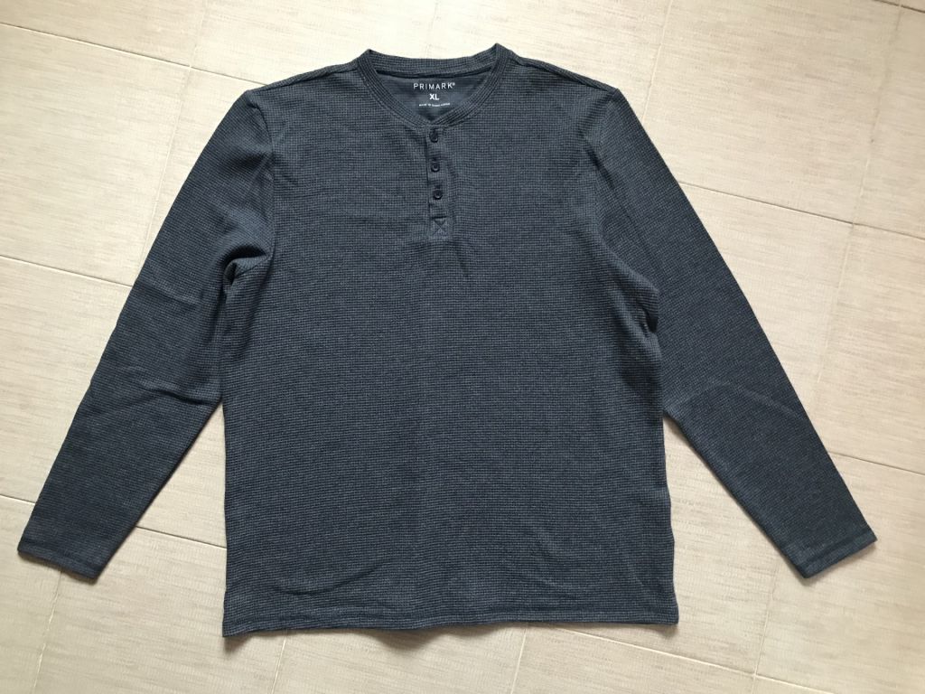 Стильный, качественный, плотный реглан хенли, от  Primark. XL - фото фото фото 1