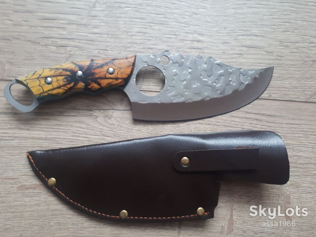 Кухонний ніж-сокира  (cleaver) Цай-дао для нарізки м'яса,овочів+чохол - фото фото фото 1