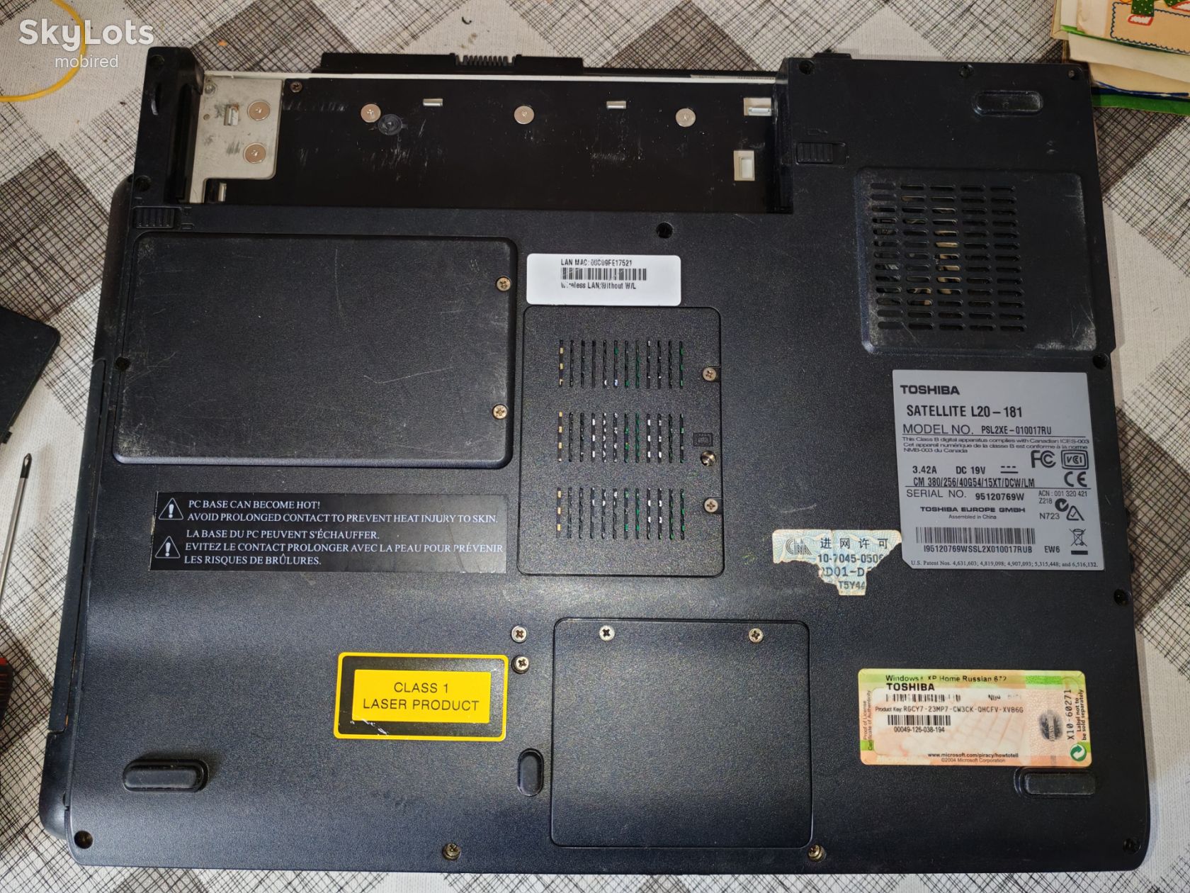 ЛОТ Ноутбук Toshiba Satellite L20-181 умовно робочий від 1 гривні БЕЗ РЕЗЕРВУ! - фото фото фото 5
