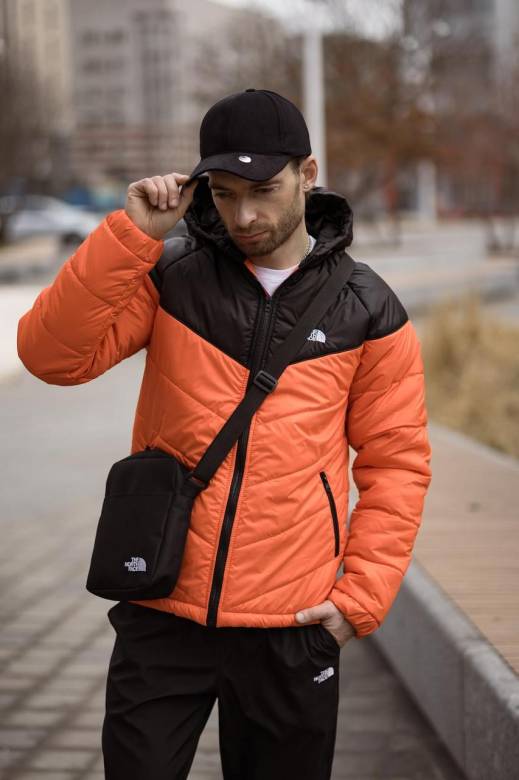 Комплект мужской: куртка Active TNF черно-памарачевая + штаны TNF черные. БАРСЕТКА TNF У ПОДАРУНОК! - фото фото фото 4