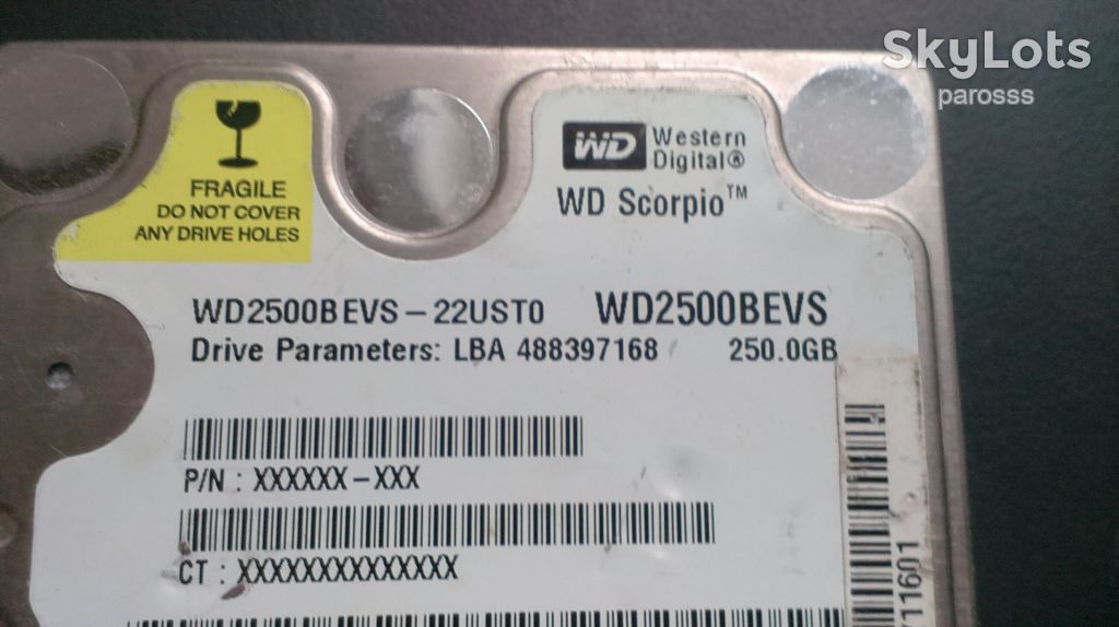 Жорсткий диск WD 250 Gb - фото фото фото 1