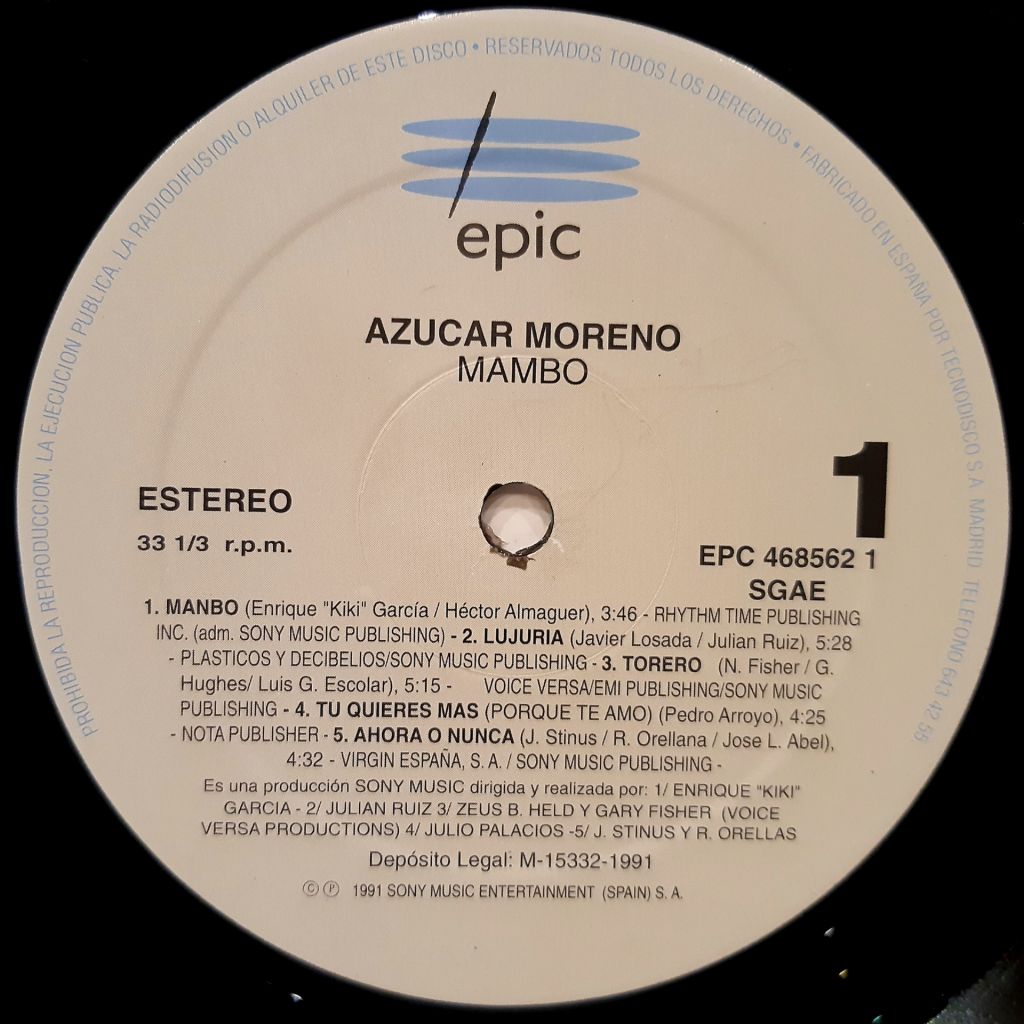 Azucar Moreno - Mambo - 1991.  (LP). 12. Vinyl. Пластинка. Spain. Оригинал - фото фото фото 3