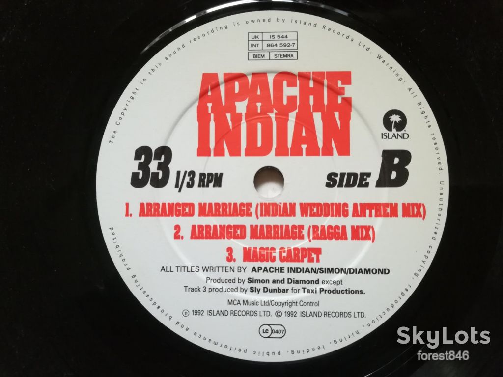 Apache Indian-Arranged marriage-NM+, 7"-Ісландія - фото фото фото 3