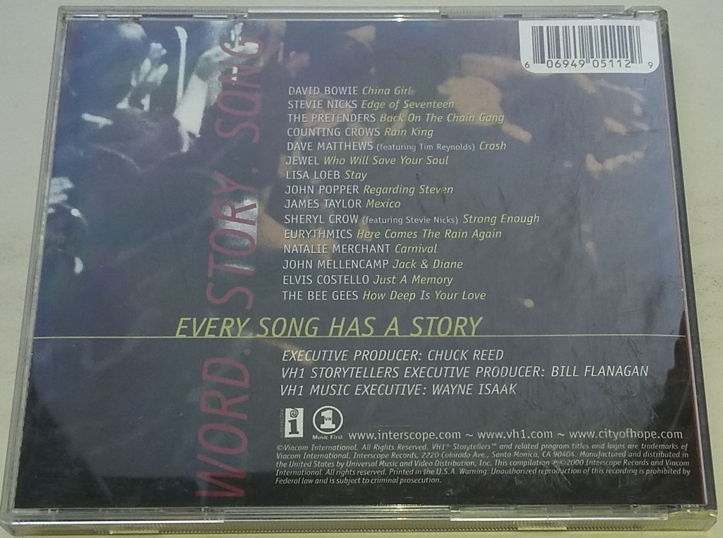 VARIOUS VH1 Storytellers  CD US - фото фото фото 2