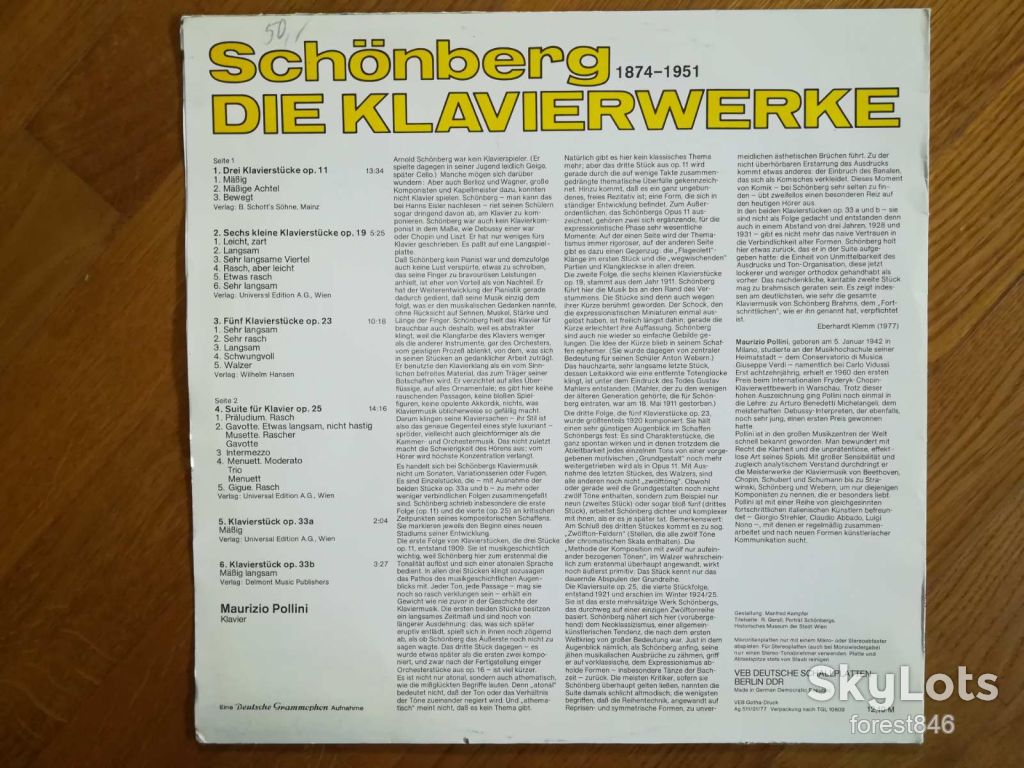 Arnold Schonberg-Die klavierwerke-Maurizio Pollini-Ex.+, НДР - фото фото фото 1