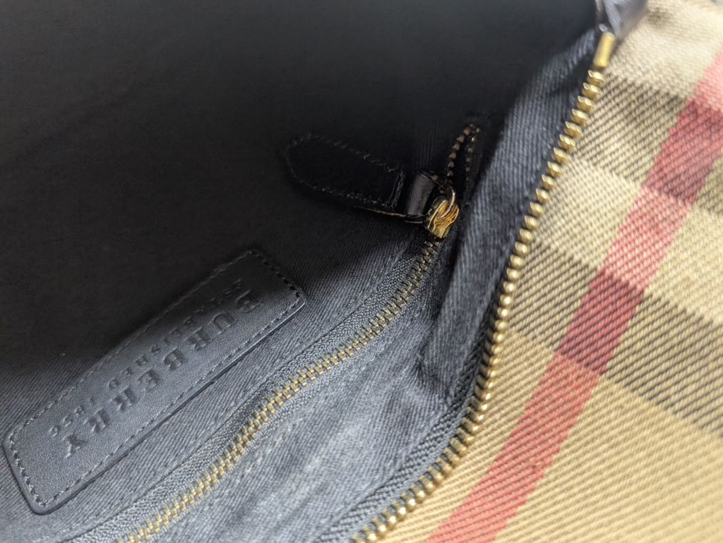 Сумка-трансформір жіноча Burberry. Натуральна шкіра + канвас. - фото фото фото 7