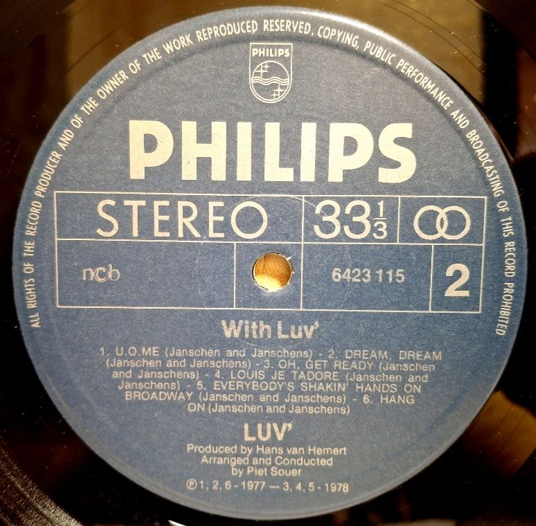 Luv' - With Luv' - 1978.  (LP). 12. Vinyl. Пластинка. Scandinavia. - фото фото фото 3