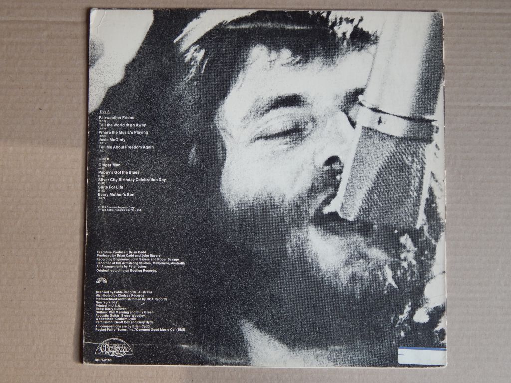 Brian Cadd ‎– Brian Cadd 1973   (Chelsea Records ‎– BCL1-0163, US) EX+/EX+ - фото фото фото 1