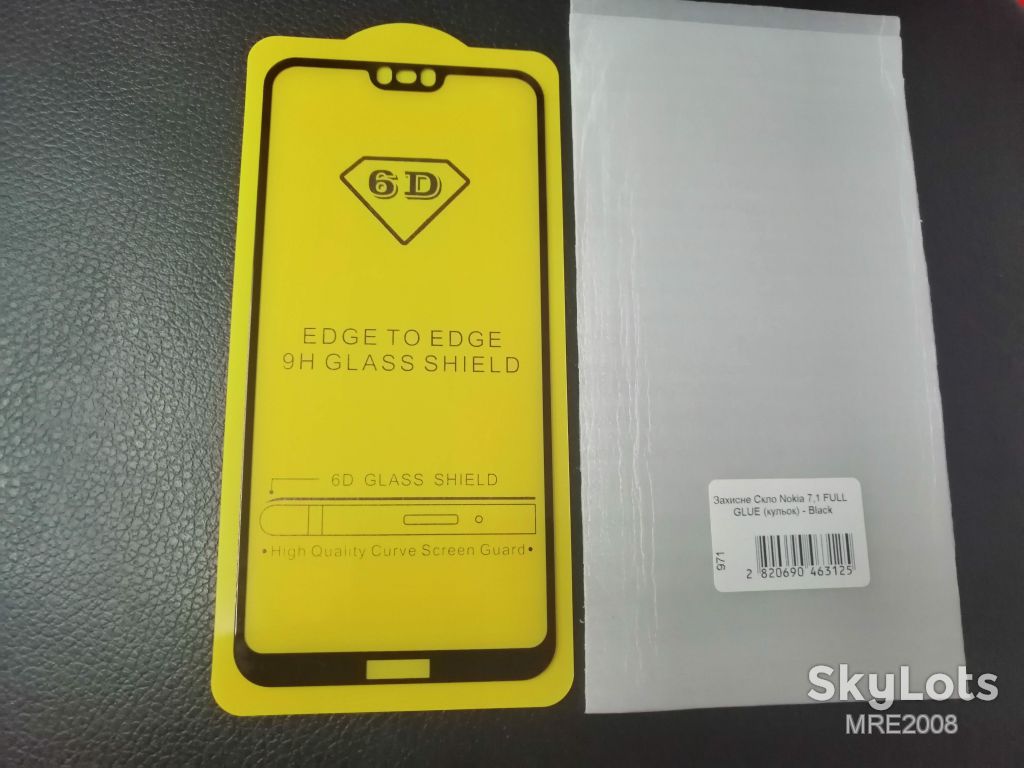 Защитное стекло Full glue для Nokia 7.1 black - фото фото фото 0