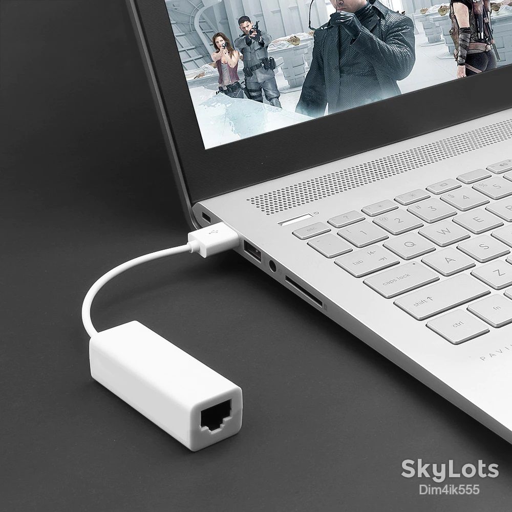 Адаптер USB 2.0 - LAN RJ45 Внешний сетевой адаптер до 100Мбс - фото фото фото 4