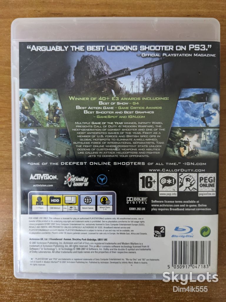 Call Of Duty 4 Modern Warfare для PlayStation 3 PS3 - фото фото фото 1