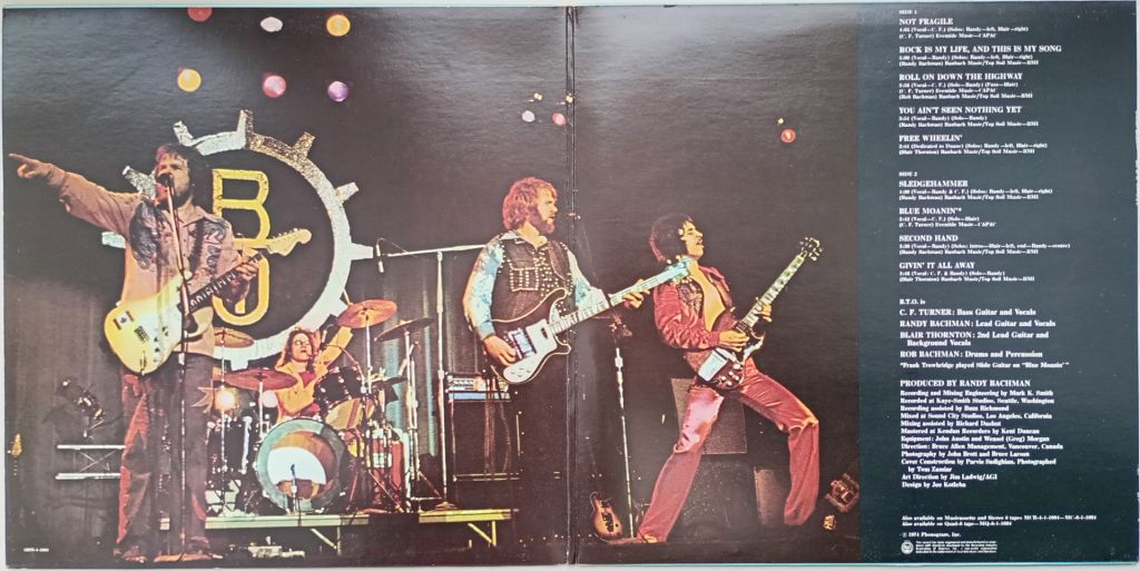 BACHMAN - TURNER OVERDRIVE Not Fragile LP VG++/EX - фото фото фото 1
