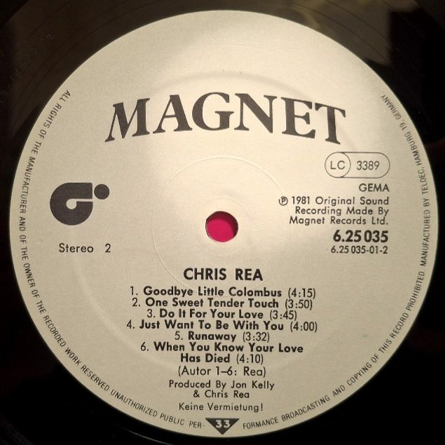 Chris Rea - Chris Rea - 1985.  (LP). 12. Vinyl. Пластинка. Germany. - фото фото фото 5
