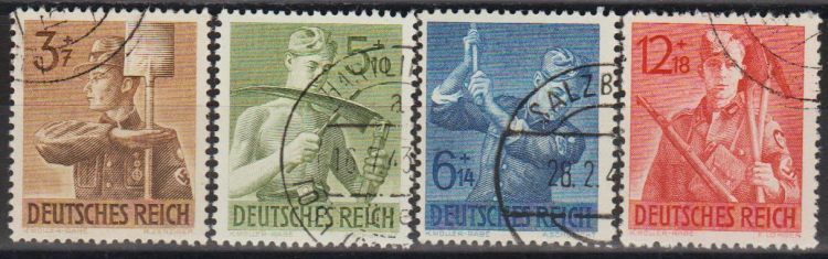 1943 - Рейх - Трудова служба Mi.850-53 _4,50 € _гаш - фото фото фото 0