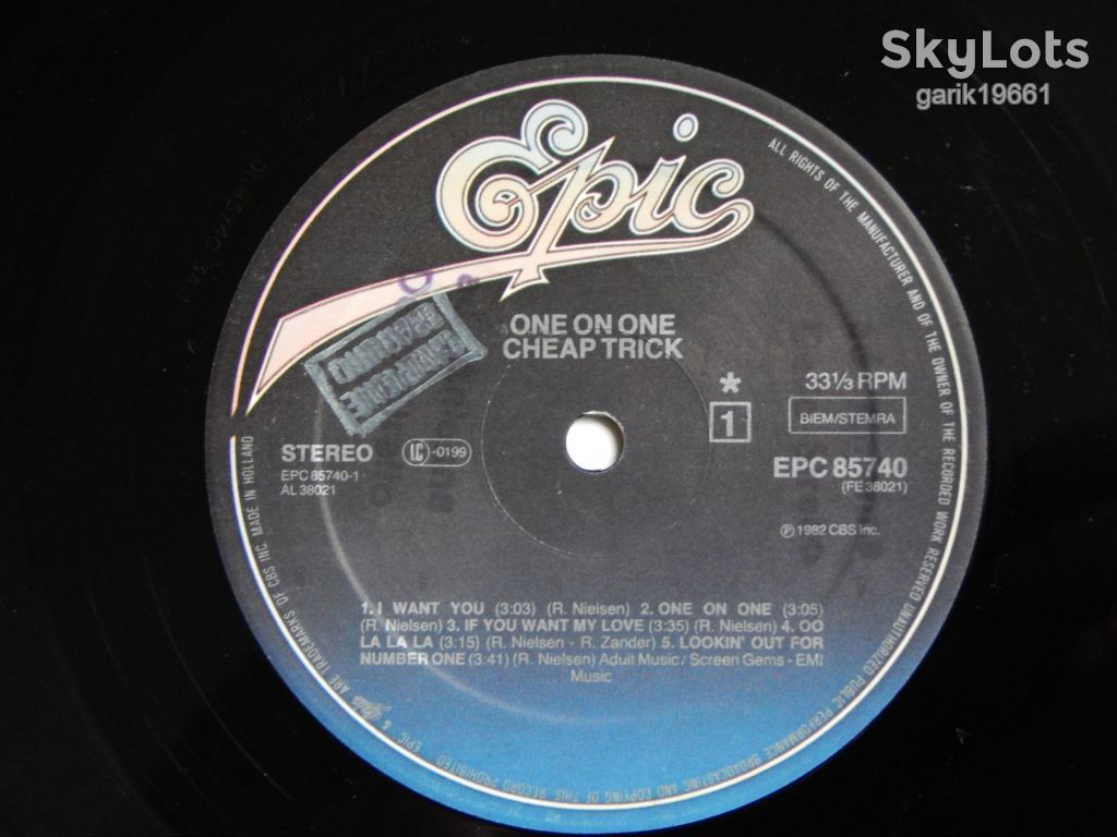 Cheap Trick ‎– One On One  (Epic ‎– EPC 85740, Holland) insert EX+/EX+ - фото фото фото 3