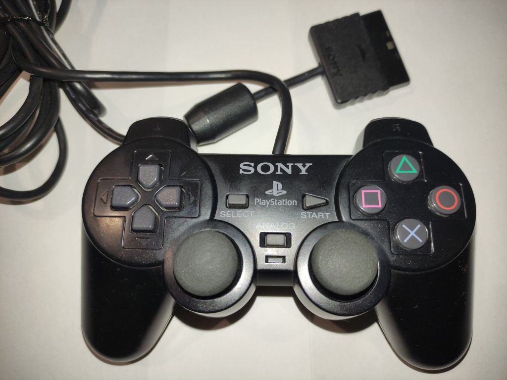 PlayStation 2 джойстик Dual Shock 2 контролер оригінальний чорний PS2 перевірений - фото фото фото 0