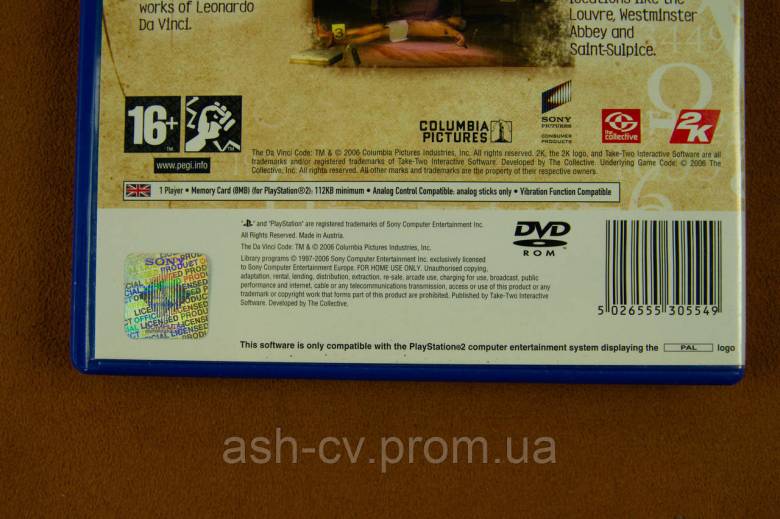 Диск Playstation 2 - The Da Vinci Code - фото фото фото 3