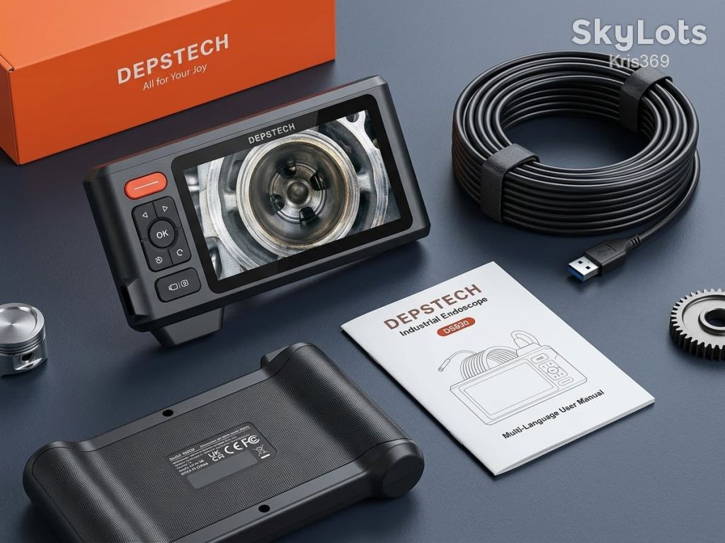 Промисловий ендоскоп Depstech DS520— інспекційна камера з екраном - фото фото фото 0