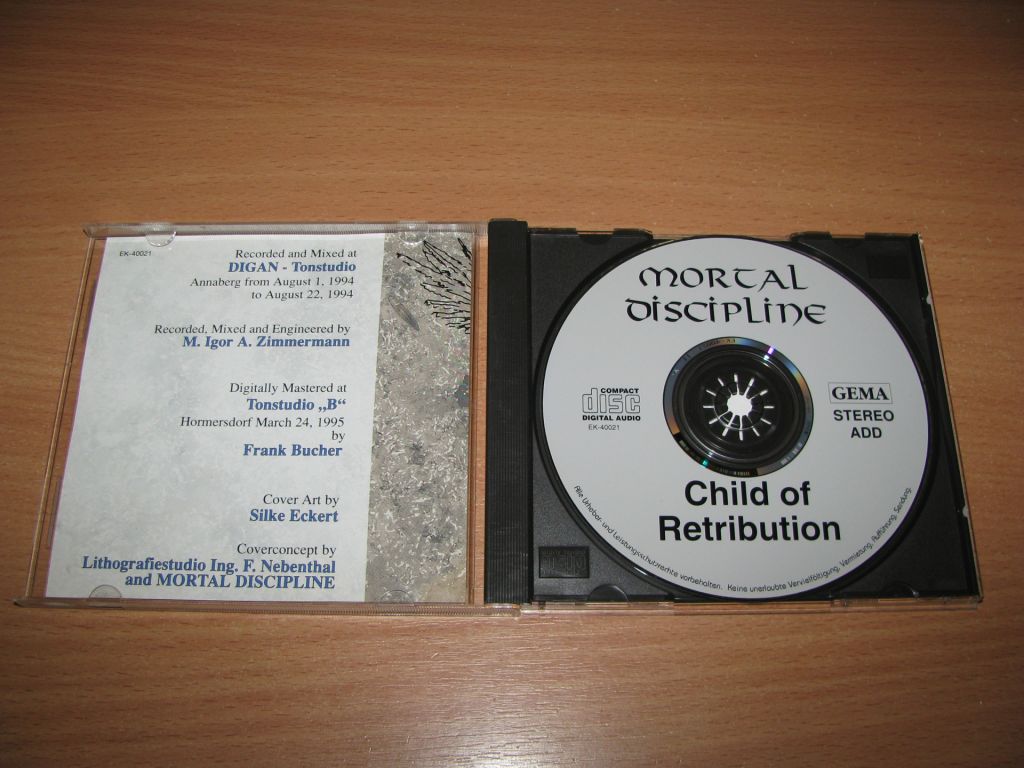 MORTAL DISCIPLINE - Child Of Retribution  (1995 Self-press,Austria) - фото фото фото 1