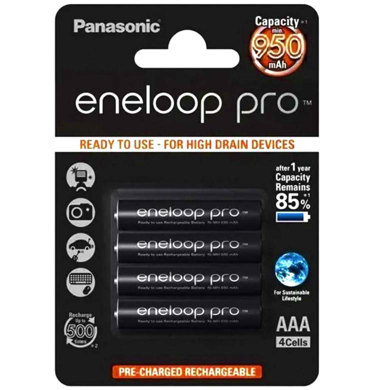 Аккумуляторы Panasonic Eneloop Pro AAA 950 mAh Ni-Mh 4 шт. - фото фото фото 0