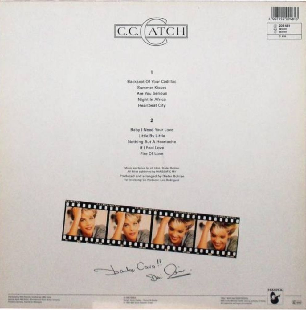 C. C. Catch - Big Fun - 1988.  (LP). 12. Vinyl. Пластинка. Germany - фото фото фото 1