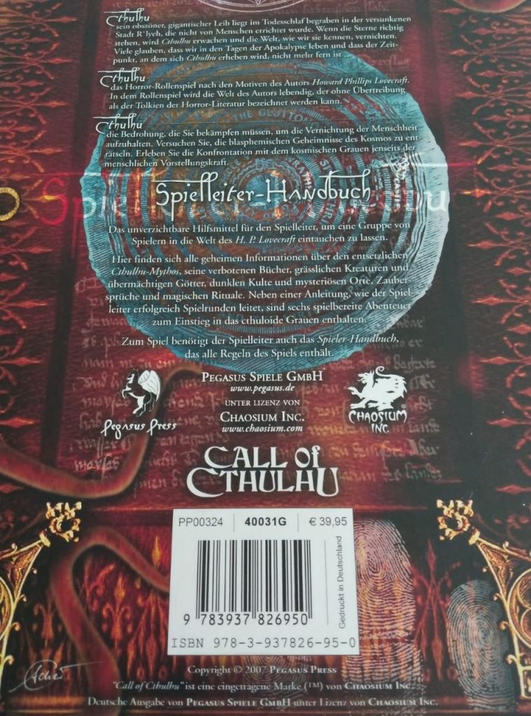 Книга НРІ Call of Cthulhu: Spielleiter Handbuch 2nd Ed   (Клич Ктулху) - фото фото фото 3