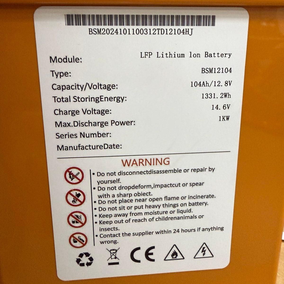 Акумулятор LiFePO4 12.8V, 104A з Bluetooth - фото фото фото 4