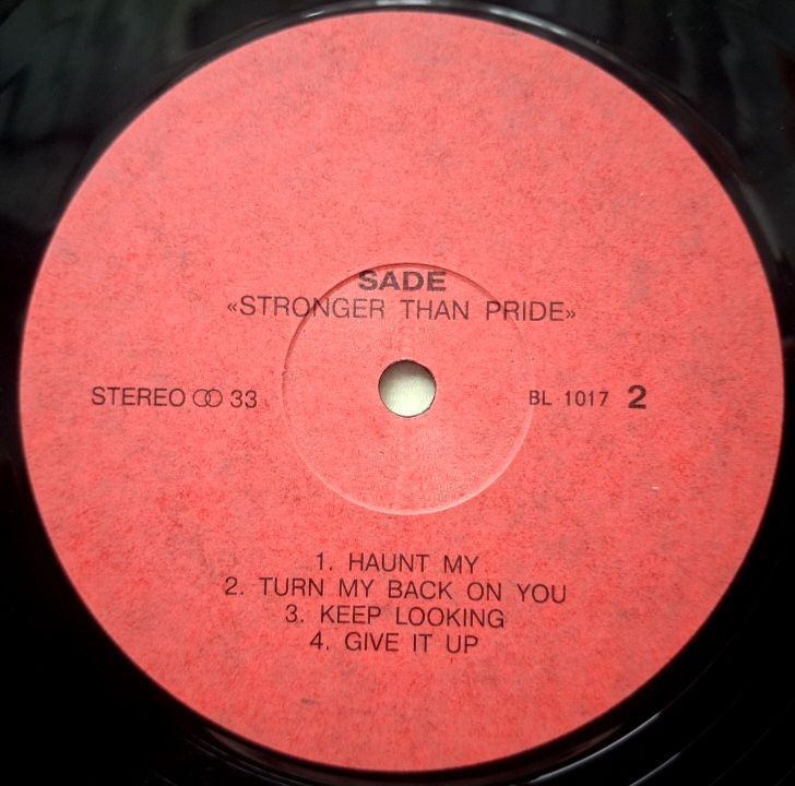 Sade - Stronger Than Pride - 1988.     (LP). 12. Vinyl. Пластинка. - фото фото фото 3